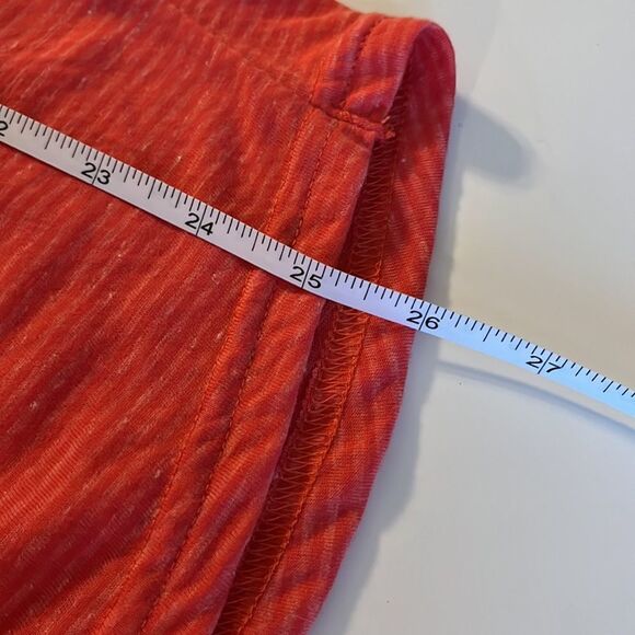 Tekgear w/ Drytek orange scoopneck T back sleeveless striped athletic top SZ L - Picture 8 of 8